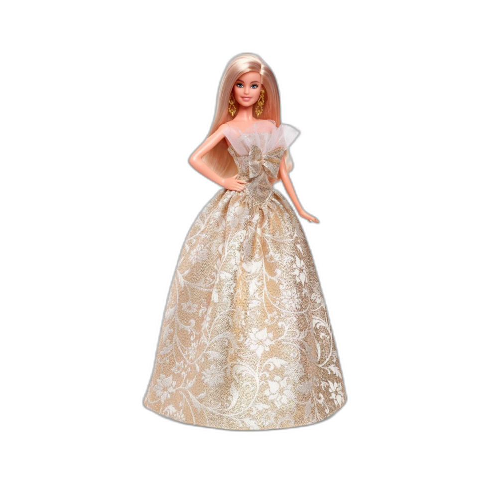 Barbie Signature 2025 Holiday Blonde Fashion Doll with Silver & Gold Gown NWB - Picture 3 of 6